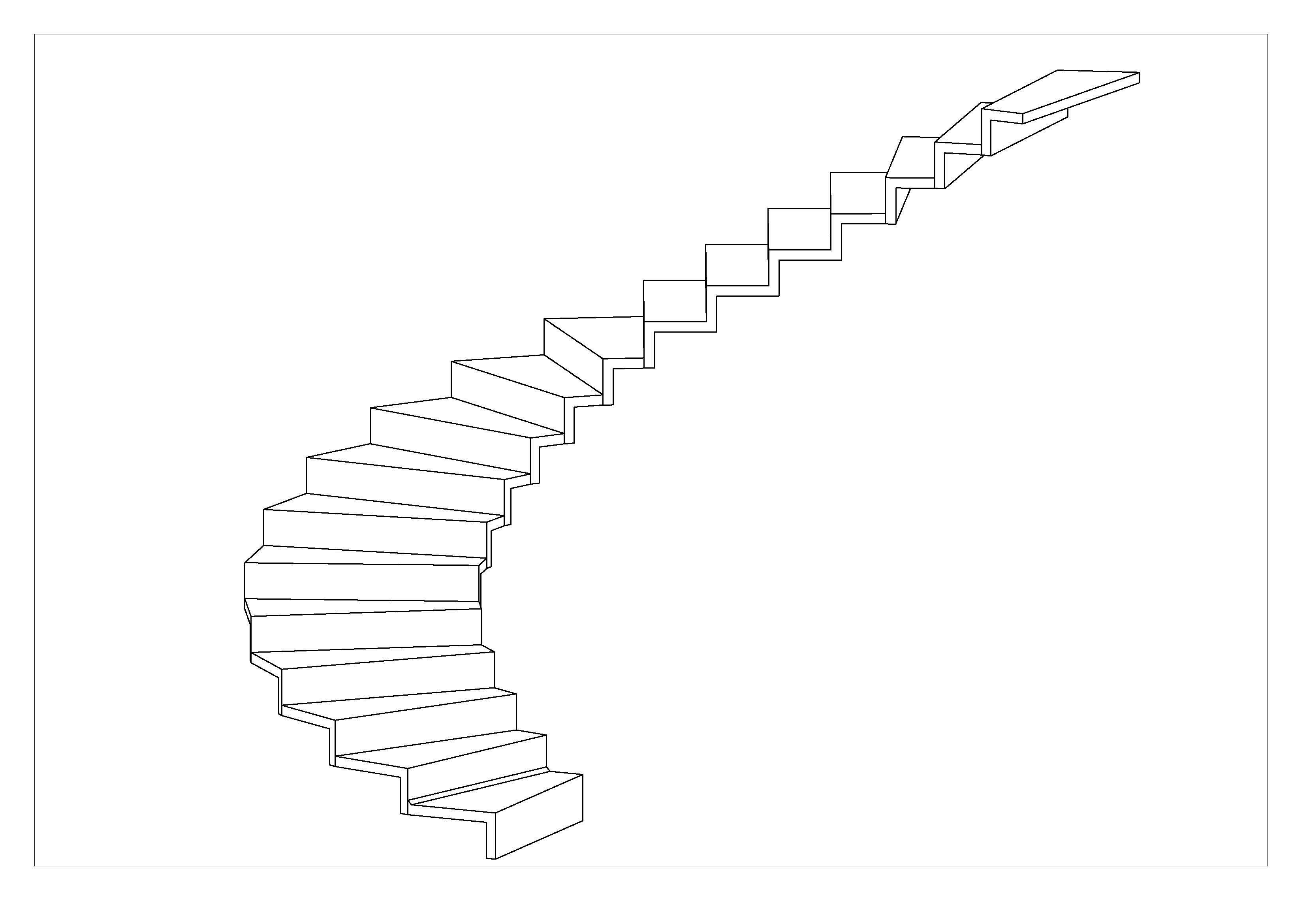 3D accordion stair